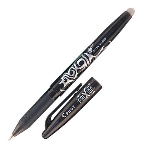 LOT DE 2 - STYLO ROLLER PILOT FRIXION BALL EFFAÇABLE À CAPUCHON POINTE 0,7 MM - ÉCRITURE FINE NOIR