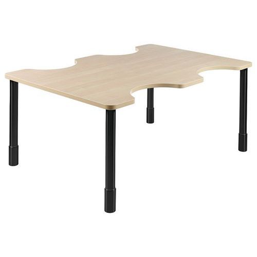 TABLE PMR 162 X 110 CM RÉGLABLE STRATIFIÉ - ÉRABLE/NOIR - SUNSET CREATION