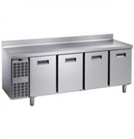 Table réfrigérée positive - 4 portes avec dosseret - inox AISI 304 - 726197_0
