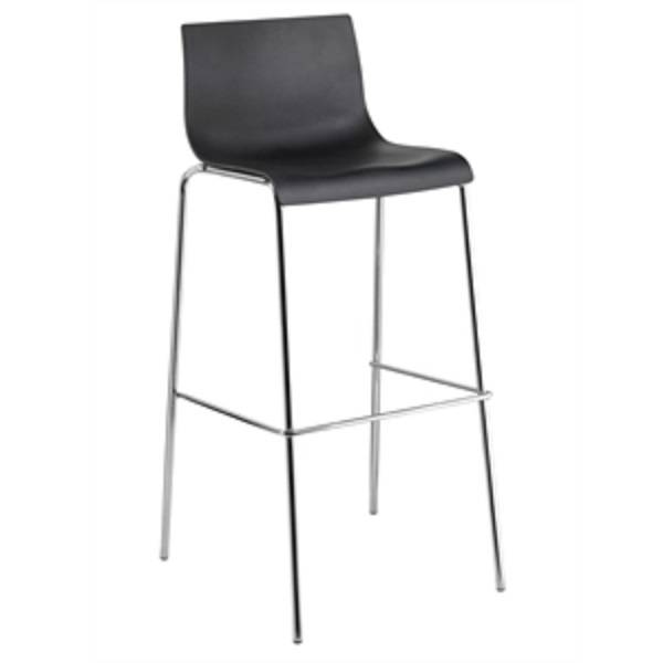 Tabouret de bar modèle TRGG710 - structure en acier robuste - empilable jusqu'à 8 - lot de 4_0