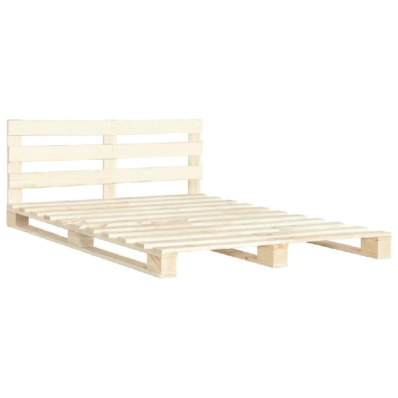 VidaXL Cadre de lit de palette sans matelas bois massif pin 180x200 cm Modèle Fervelor - 285246_0