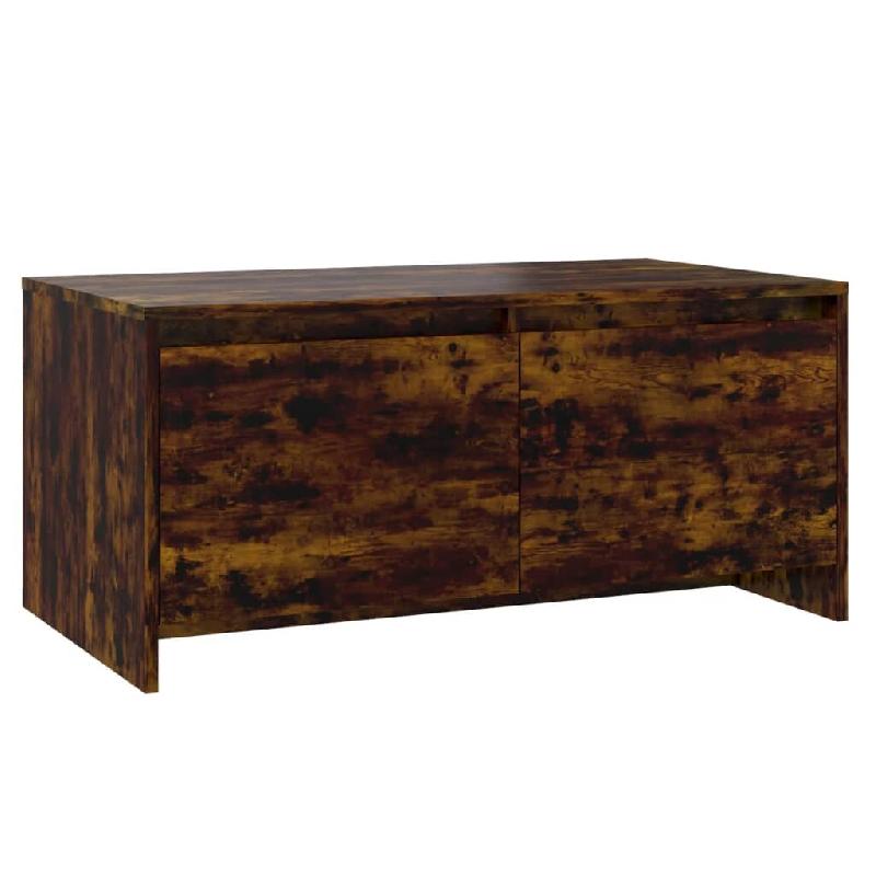 VidaXL Table basse Chêne fumé 90x50x41,5 cm Bois d'ingénierie Modèle Solstice - 813029_0