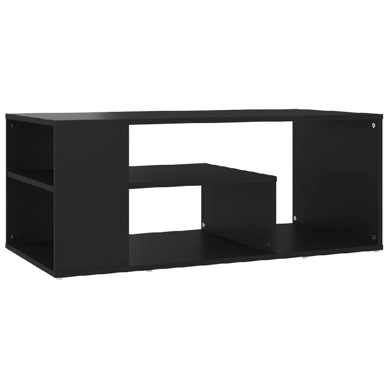 VidaXL Table basse noir 100x50x40 cm bois d'ingénierie Modèle Atlas Infinite Compact - 806922_0