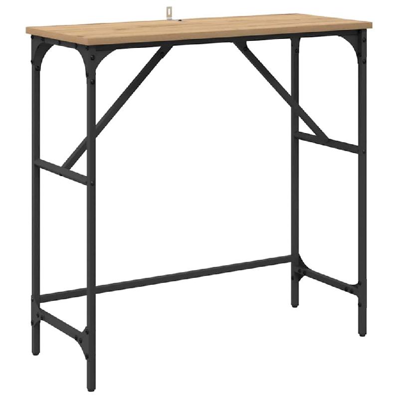 VidaXL Table console Chêne artisanal 75 x 32 x 75 cm Bois d'ingénierie Modèle Magnolia - 882209_0