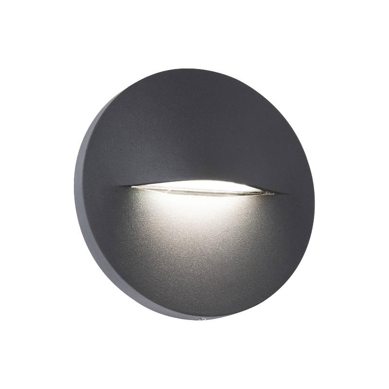 VIOKEF APPLIQUE D\'EXTÉRIEUR LED VITA, GRIS FONCÉ, Ø 14 CM