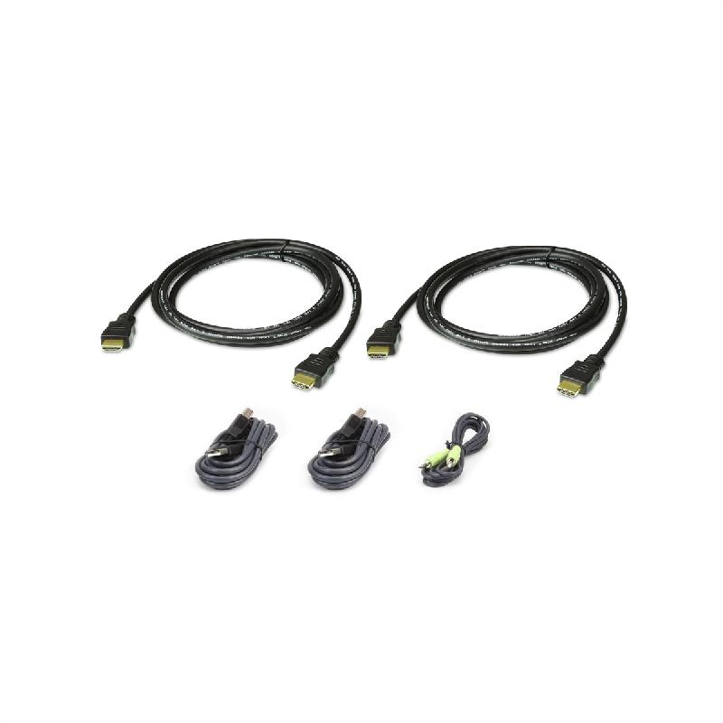ATEN 2L-7D02UHX5 Kit de câbles KVM sécurisé deux affichages HDMI USB_0