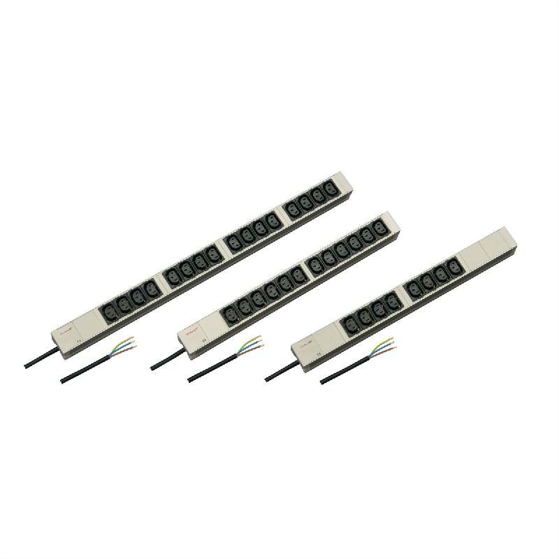 Bâtis de prises SCHROFF, IEC C13 avec câble de raccordement ouvert, 12x IEC C13, 19