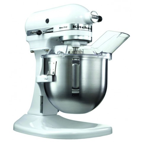 Batteur professionnel KitchenAid blanc - variateur 10 positions - cuve inox 4,7L - Ref: 0100680903_0
