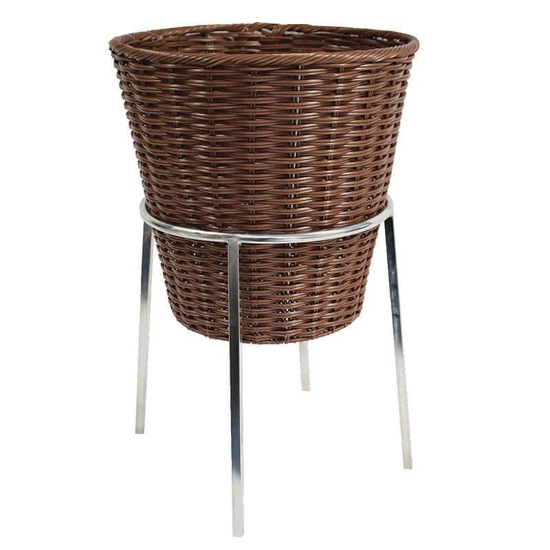Bourriche polypropylène ronde + support +faux fond -_0