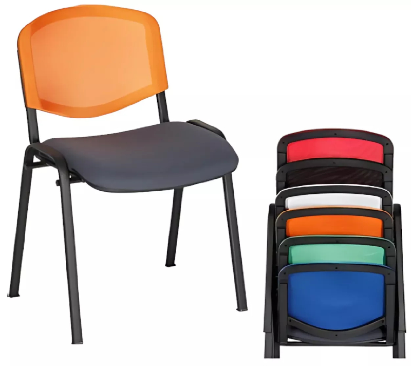 Chaise polyvalente empilable So Catanzaro - dossier résille, assise tapissée - K10, sans option_0