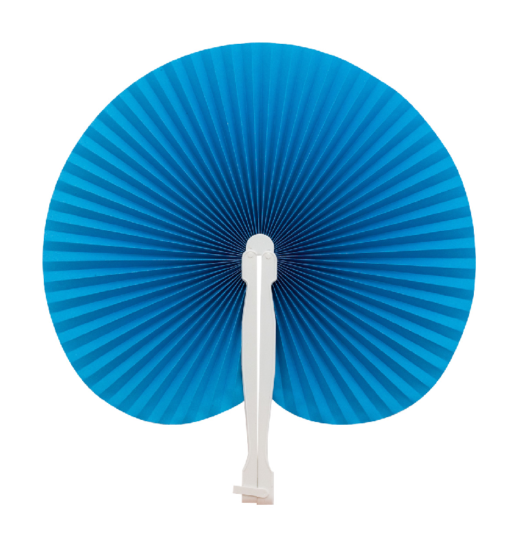 Éventail en plastique - Couleur bleue - 13 g_0