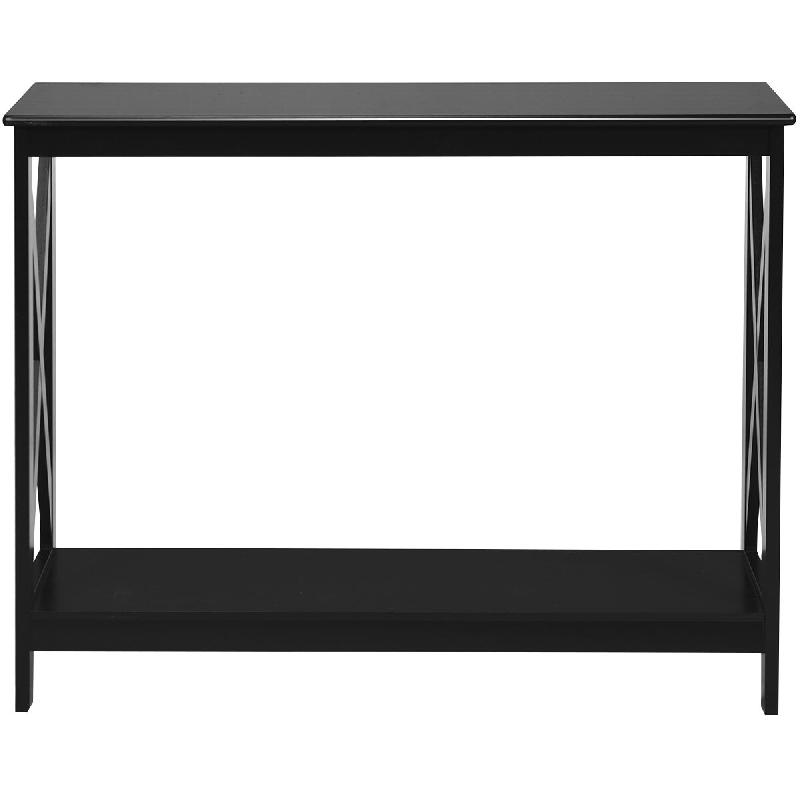 Helloshop26 - Table console multifonctionnelle 100 x 30 x 80 cm avec étagère ouverte style industriel en mdf noir 20_0013843 - vert 3000227958754_0