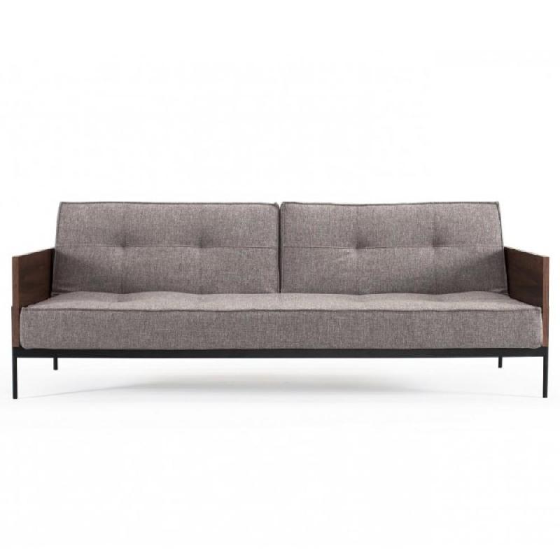 INNOVATION LIVING  CANAPÉ SPLITBACK  LAUGE CONVERTIBLE LIT 115*210 CM TISSU MIXED DANCE GREY MANCHETTES NOYER_0