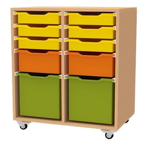 Meuble à bacs H80 - capacité de 10 bacs - Réf. R.MBP2CH8 - Dimensions 710x848x452mm - Pour crèches et collectivités_0