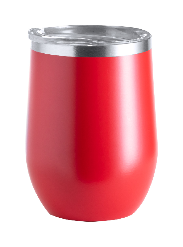 Mug thermo - double paroi en acier inoxydable - 350 ml - couleur rouge_0