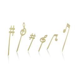 Packnwood FHC - 1 000Pcs - Pique bambou avec une extrémité décor musique   H90mm - Bambou 210BBZIK90_0