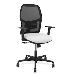 Piqueras y Crespo Silla Alfera sincro malla negra bali blanco brazo regulable - blanc multi-matériau 394SM840B10B10B68R65_0