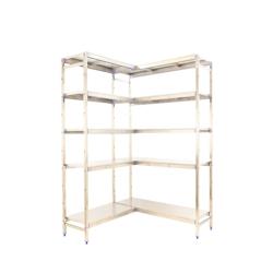 SimonRack Étagère en acier inoxyable corner SIMONINOX 5 plateaux 1600x1660x400 mm (haut x largeur x profondeur) - 8425437075933_0