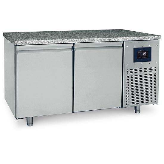 Table congélateur pâtisserie 2 portes 600x400 mm plan en granite -10°/-22°c wifi - 1550x800x850 mm - BNZ0004/FN_0