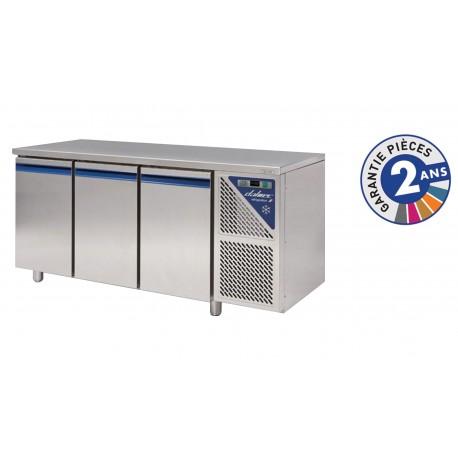 Table réfrigérée positive 0/+10°C - 460 L - 3 portes - groupe logé froid tropicalisé - Dalmec TG703C-2_0