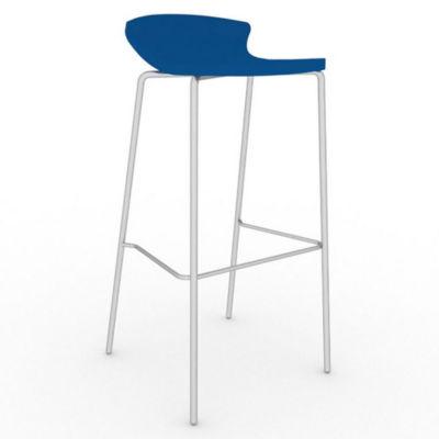 Tabouret haut de restauration Fingal -Assise polypropylène Bleu (Lot de 4)_0