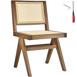 TecTake GmbH tectake Chaise en bois avec cannage viennois design rétro chêne clair - 405891 - beige Bois massif 405891_0