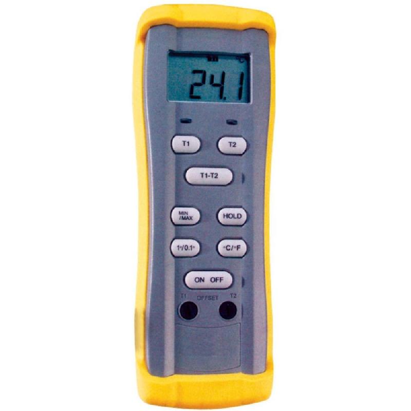 Thermomètre thermocouple digital PRO - 2 entrées - Plage de mesure -50° à 1300°C - Réf : TTX8856_0