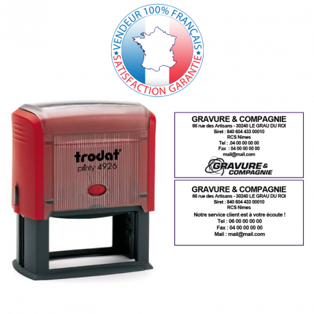 Trodat printy 4926 | empreinte 8 lignes 75 x 38 mm offerte référence: 009-trodat-printy-4926_0