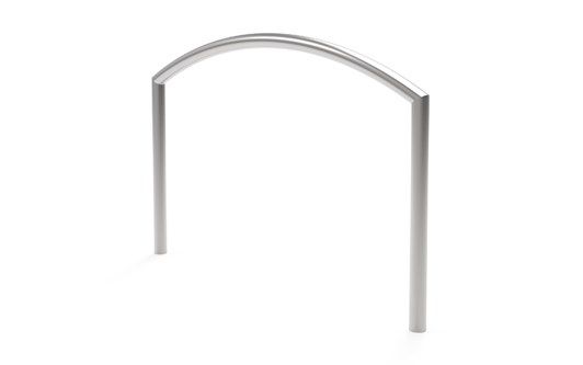 Arceau urbain 36500100 - Velopa - en acier inoxydable 316 brossé - entraxe 1200 mm - sans lisse intermédiaire_0