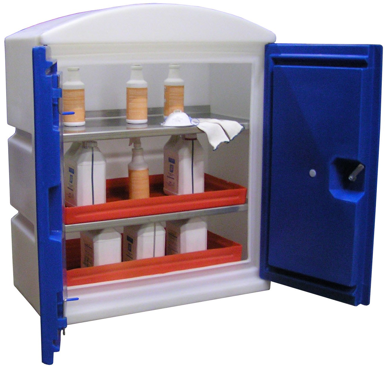 Armoire polyéthylène étagère inox pour produits corrosifs_0