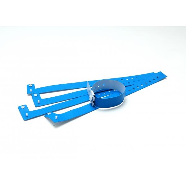 Bracelets vinyle type L - Mat - Bleu roi (Process Blue C) - Indéformables et confortables_0