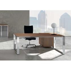 Bureau de direction droit X7 avec piètements chromés - Officity_0
