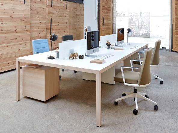 Bureau bench 4 personnes finition bois_0