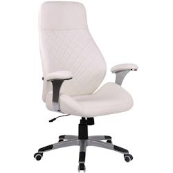 CLP Fauteuil de bureau Layton en similicuir ou Cuir Véritable Blanc /Similicuir - blanc polyester 308703_0