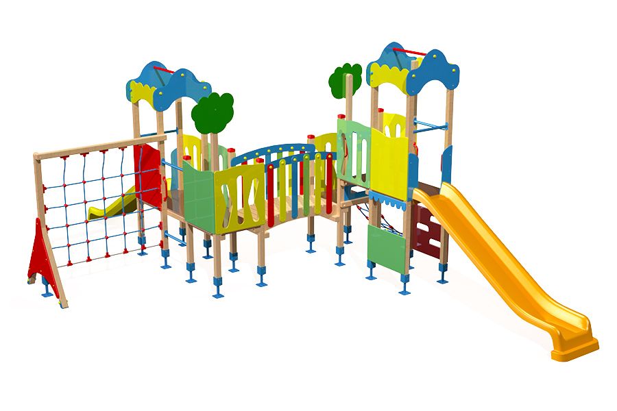 Structure de jeu combinée pour enfants de 3 à 13 ans - Poids total: 370 kg - Ge-2450 - Jolas_0