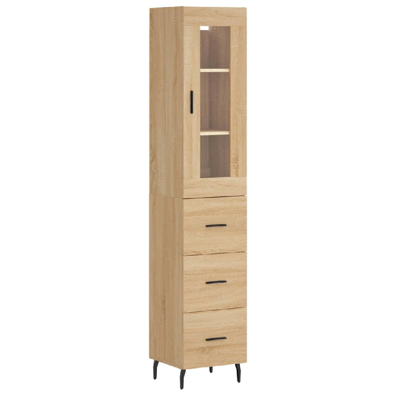 Helloshop26 - Buffet bahut commode armoire meuble de rangement organisateur cuisine salle de séjour salon haut sonoma 34,5 x 34 x 02_0033962 - 300021_0