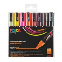 MARQUEUR POSCA COULEURS CHAUDES ASSORTIES POINTE CÔNIQUE 1,8 À 2,5 MM - BOÎTE DE 8
