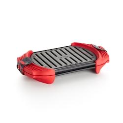 Microwave grill rouge 1 à 2 personnes -  Autre Acier Lékué 25.2x14.8 cm - 8420460013211_0