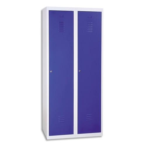 Mt international vestiaire industrie propre élément suivant en acier gris bleu, l30 x h180 x p50 cm_0