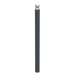 Rossignol - Potelet tête boule Ø76 à sceller haute visibilité OPUS - blanc acier 51910_0