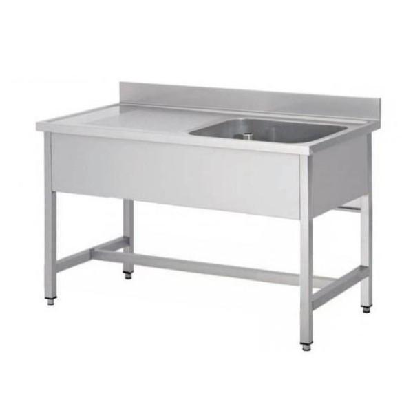 Plonge légumière démontable sur pieds carré, 1 bac, longueur 1700 mm (Position bac: Droite - Réf 16685-1)_0