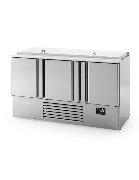Saladette 3 portes GN 1/1 Infrico - Dessus polyéthylène - Référence : ME1003BAN_0
