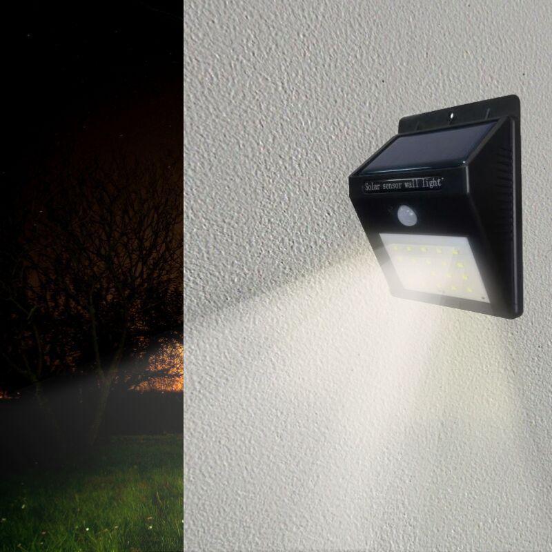 B.K.Licht - Lampe solaire LED - projecteur - avec détecteur de mouvement -  mural