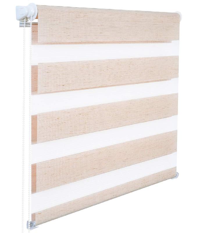 Store enrouleur jour et nuit Zebra Roller - Double couche 45x150 cm - Naturel - 19_0000922_0