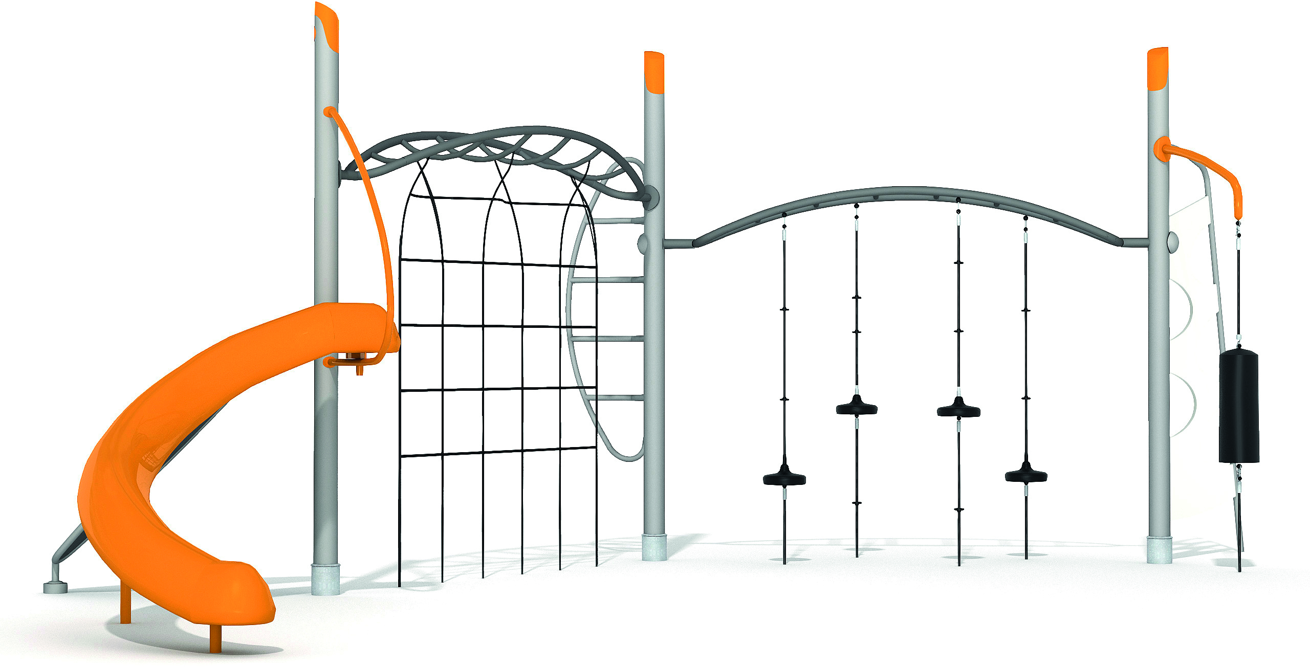 Structure multi-jeux 5 à 12 ans - Agito Haxter gris - 8002117 - Hags_0