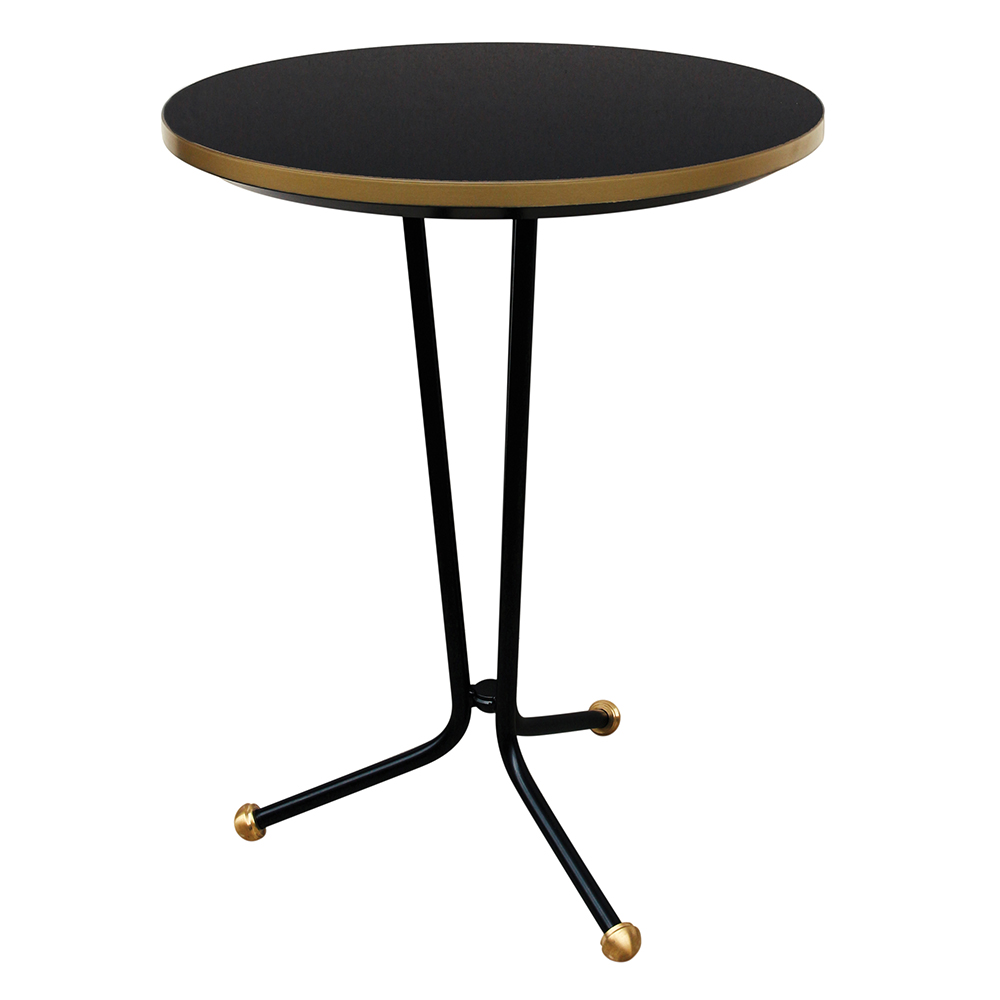 Table de restaurant - piétement 1108/3 avec option pieds laiton - plateau Ø55 à 60cm_0
