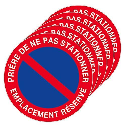 Autocollant interdiction de stationner - plastique résistant et facile à installer - 21x21 cm_0