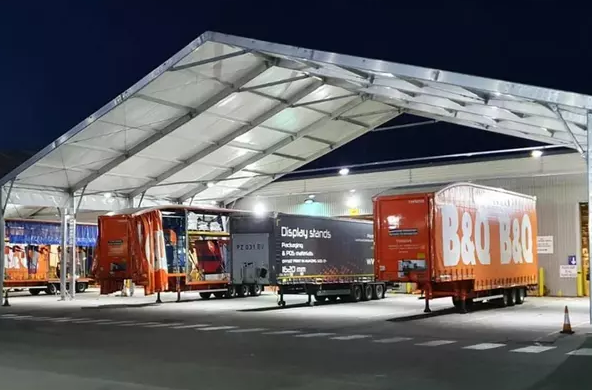 Auvent simple et solide pour mettre à l'abri vos poids lourds sur votre site - Neivalu_0