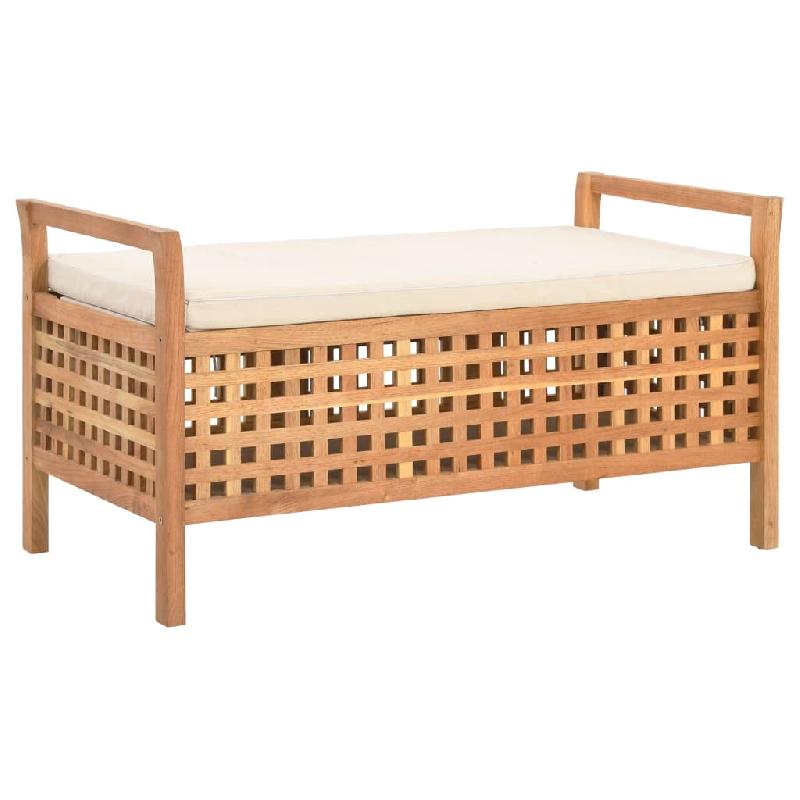 BANC BANQUETTE DE RANGEMENT 93 X 49 X 49 CM BOIS DE NOYER MASSIF 02_0010743_0