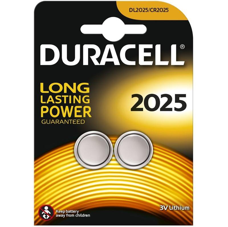 Blister 2 piles lithium bouton Duracell 2025 - 3V - CR2025 - 165mAh_0